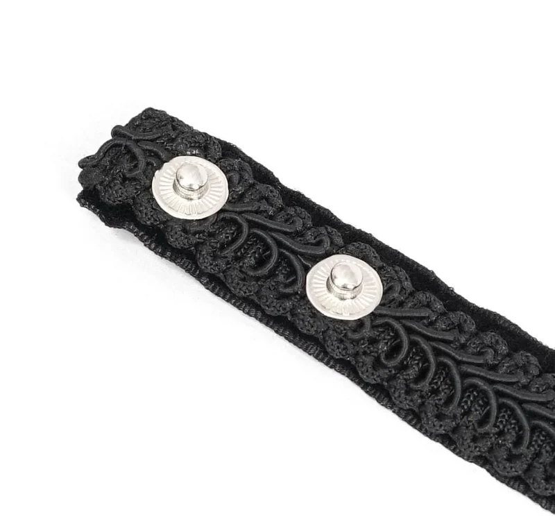 Damen Gothic Lace Multilayer Schwarz Neckwear