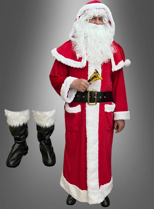 Weihnachtsmann Mantel mit Stiefelüberzieher