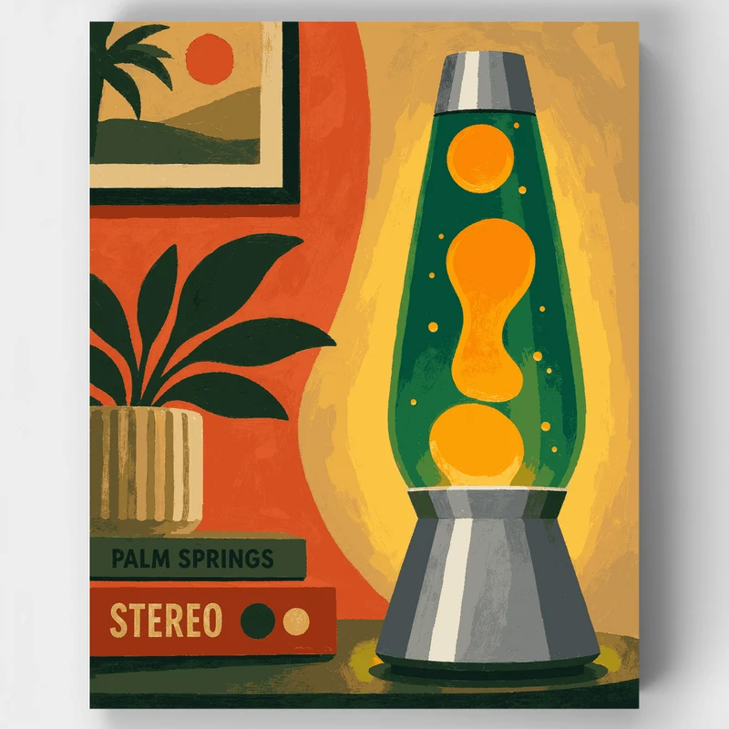 Emerald Lava Lamp Glow - Paint by Numbers Kit