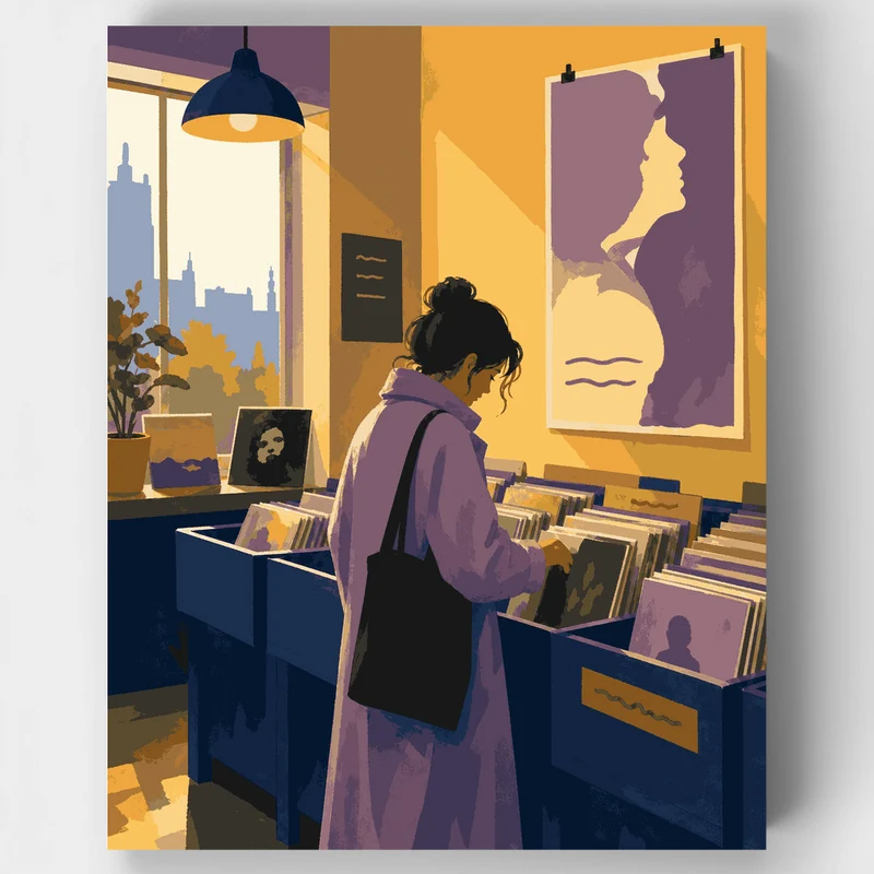 Record Shop Reverie - Paint by Numbers Kit