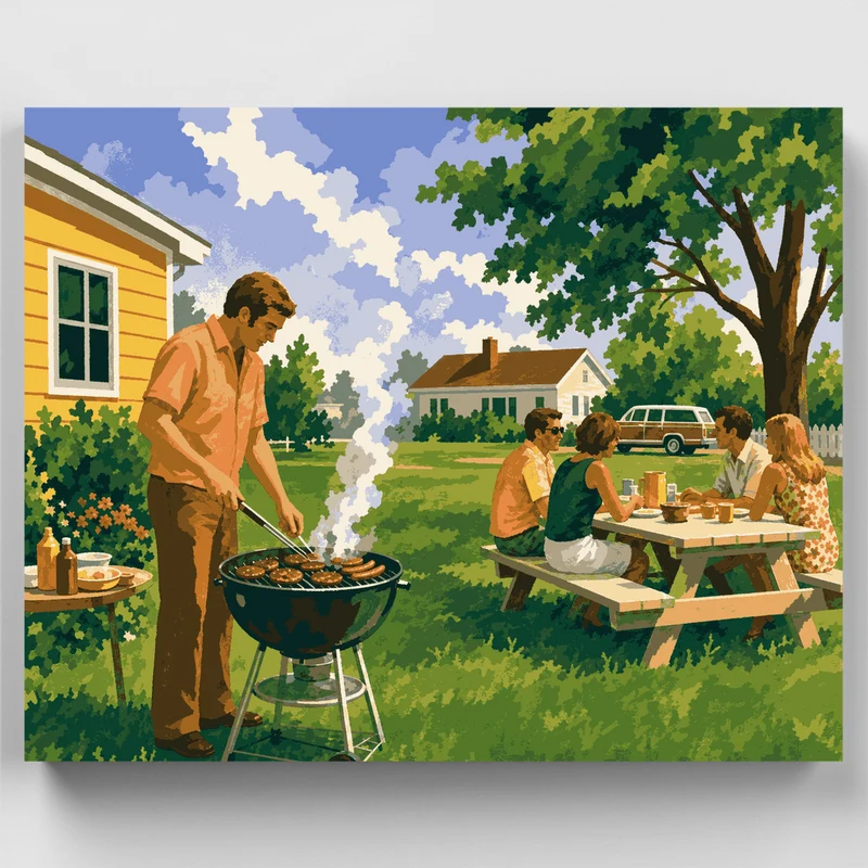 Backyard Barbecue Afternoon - Paint by Numbers Kit