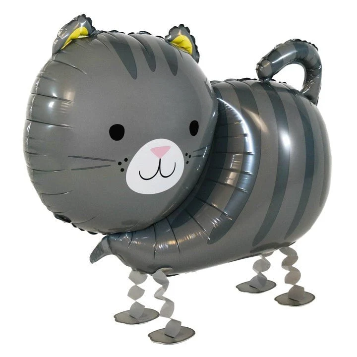 Heliumballon-Geschenk Airwalker Katze Grau