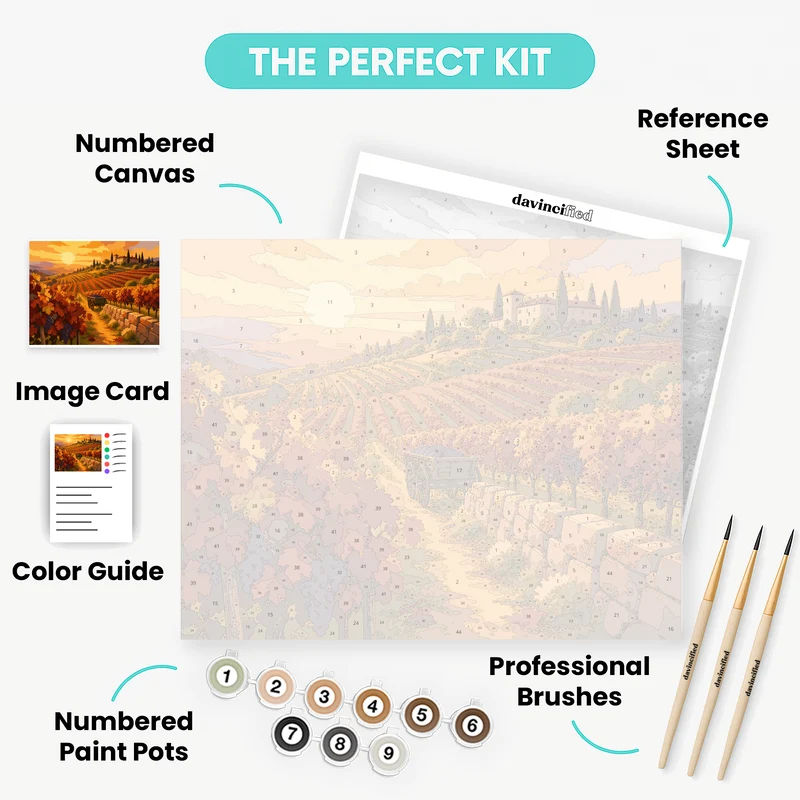 Tuscan Harvest Cart - Paint by Numbers Kit