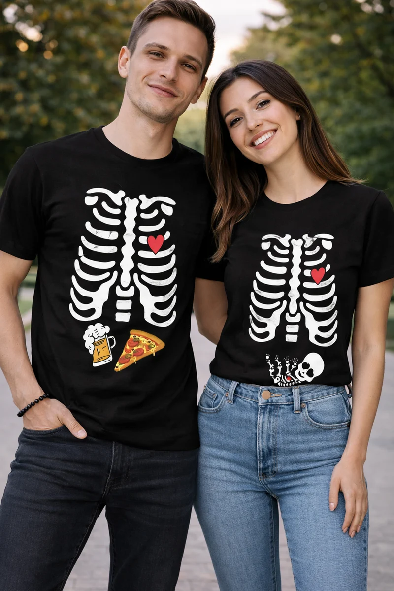 Schere Stein Paar Bier Shirt