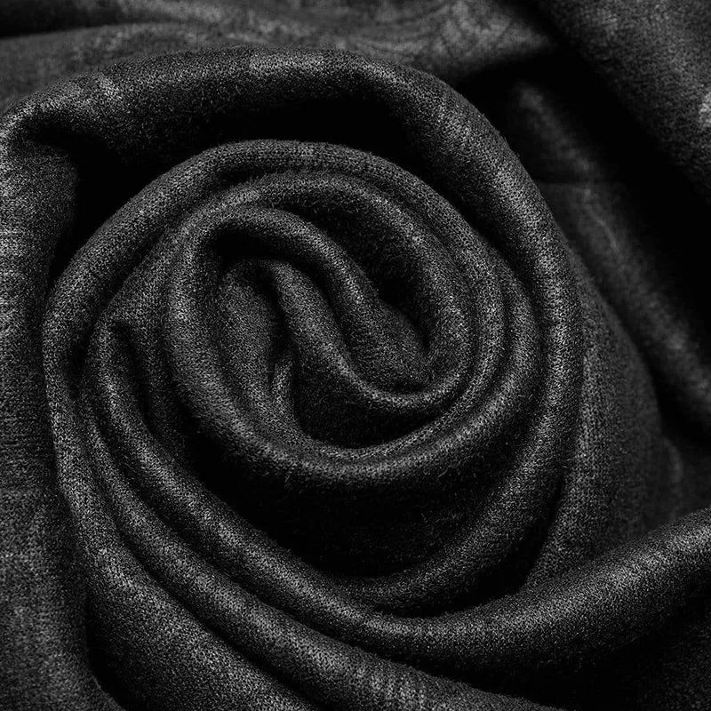 Herren-Maxi-Überrock mit Gothic-Blumenmuster und hoher Taille