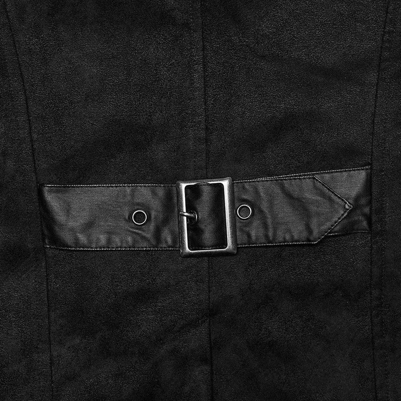 Herrenjacke mit Punk-Ösen und Reißverschluss und Stehkragen
