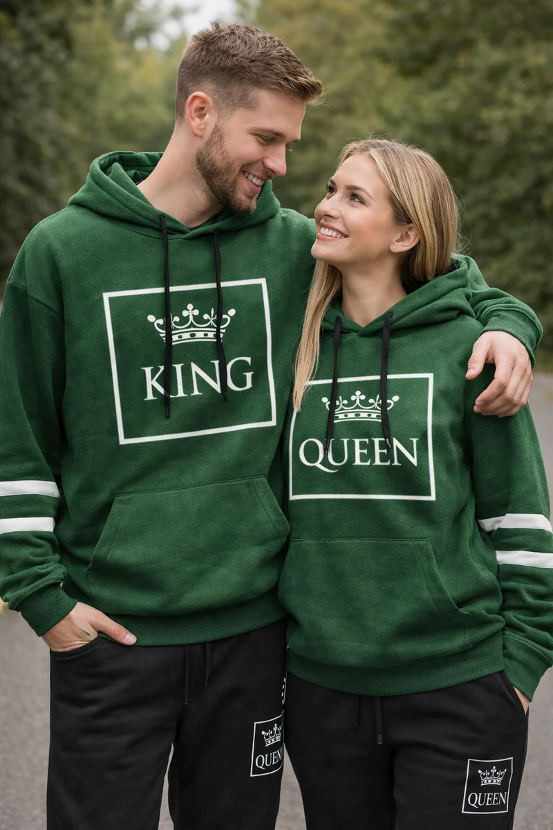 Pulli King Und Queen Dunkel Grün