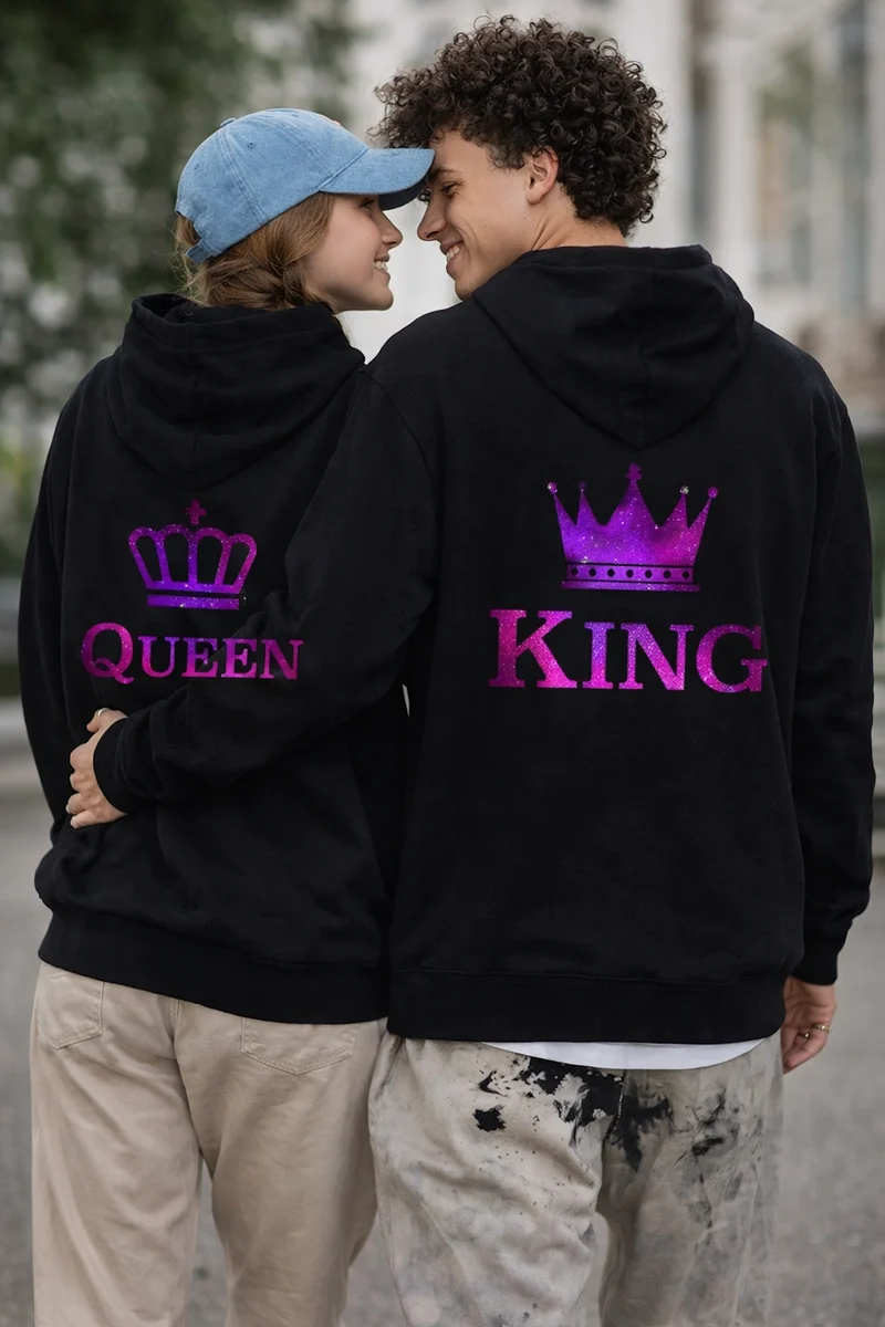 King Und Queen Pulli Blumen
