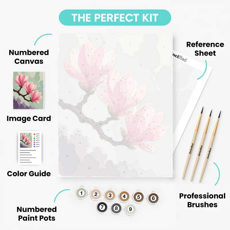 Magnolia Branch Blossoms - Paint by Numbers Kit