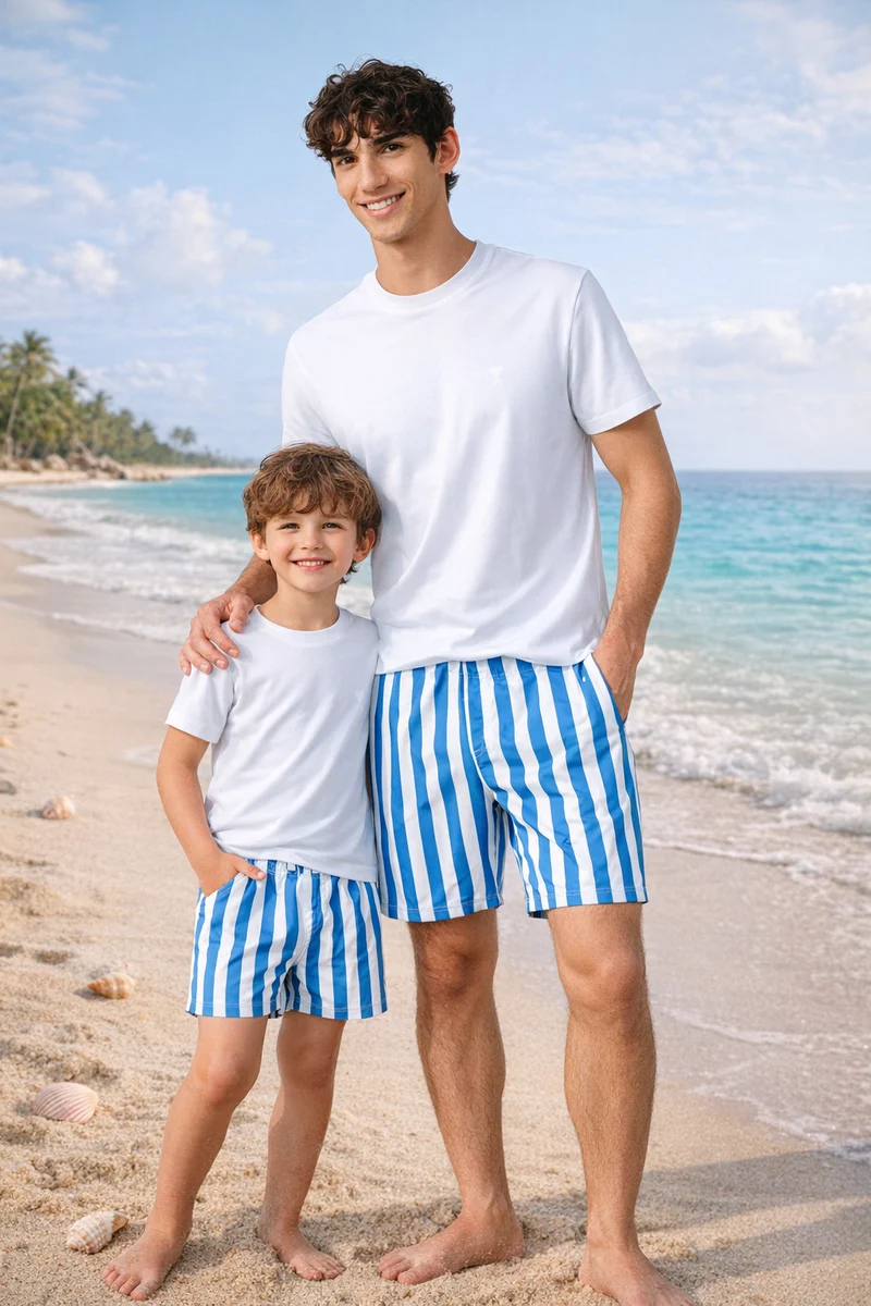 Partnerlook Badehose Papa Sohn