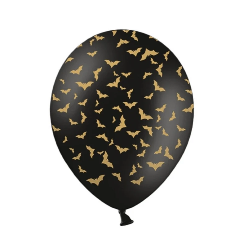 Luftballon Ø 30cm Schwarz Fledermaus 6 Stk.