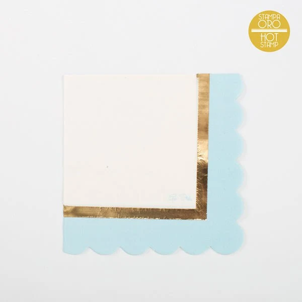 Servietten Hellblau Chic 16 Stk.
