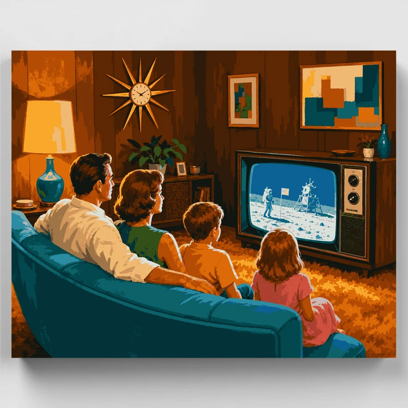 Moon Landing Family Night - Paint by Numbers Kit