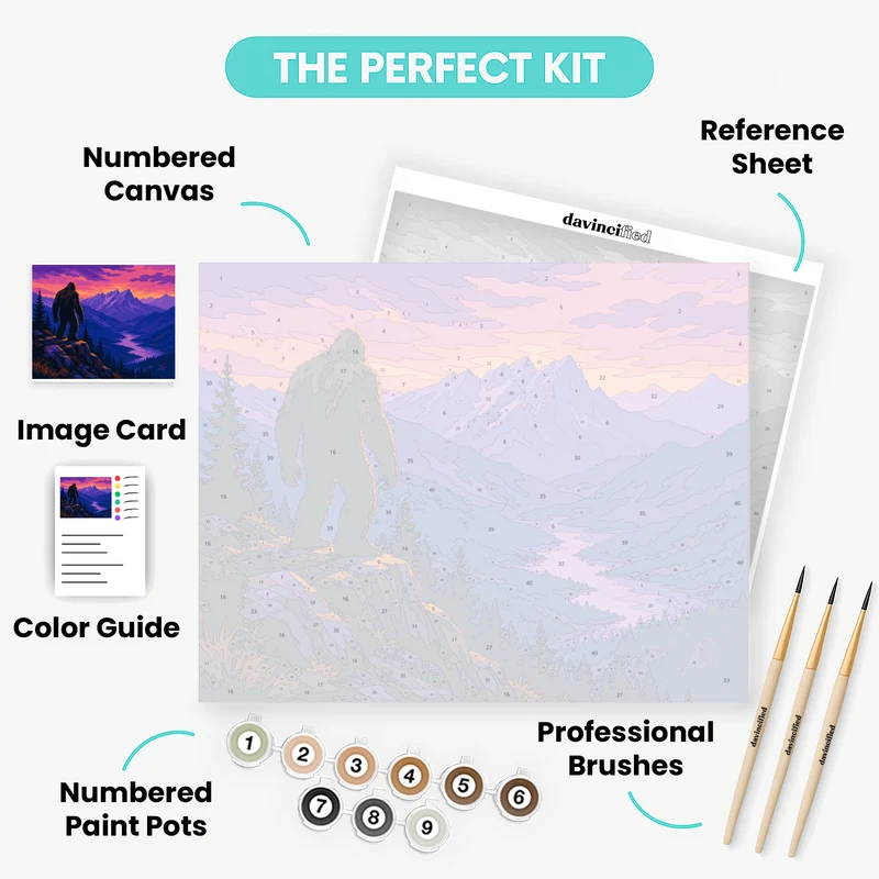 Bigfoot at Twilight Ridge - Paint by Numbers Kit