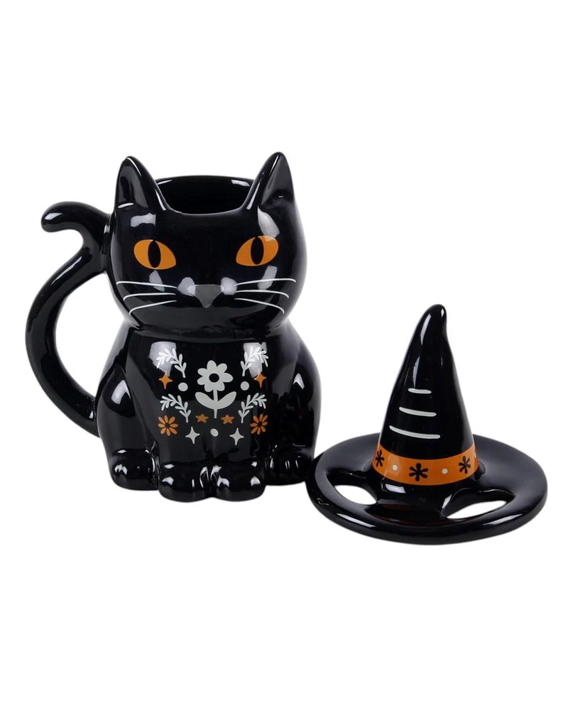 Frightful Folk – Becher mit Deckel „Schwarze Katze“ 19cm