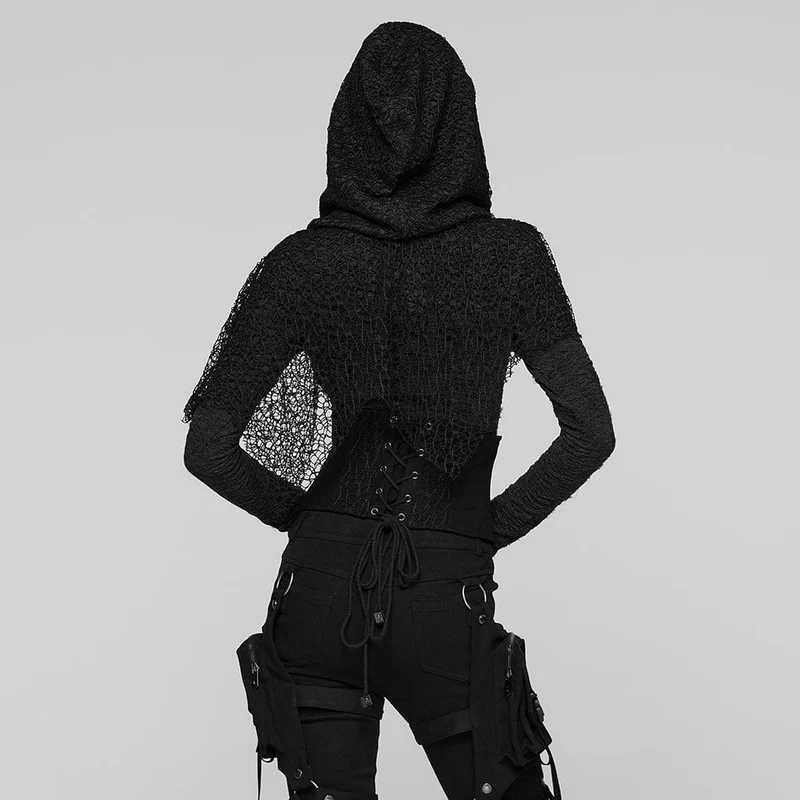Punk-Unterbrustkorsett mit Schnürung und Nieten für Damen