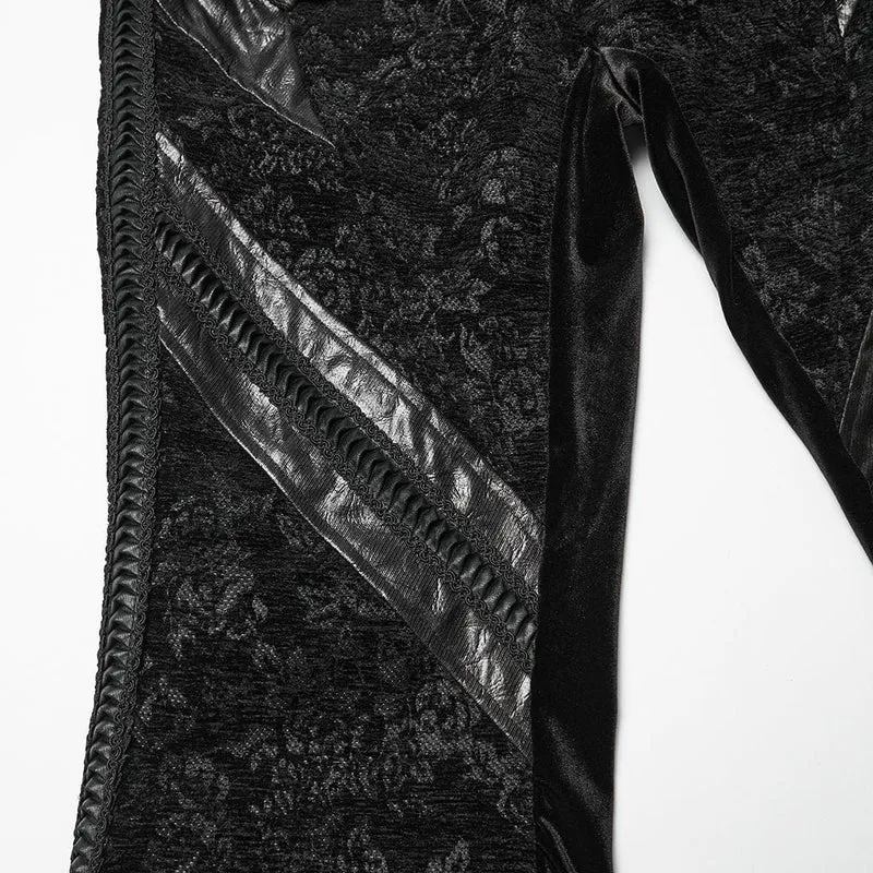 Schlaghose mit Punk-Jacquard-Schnalle für Damen