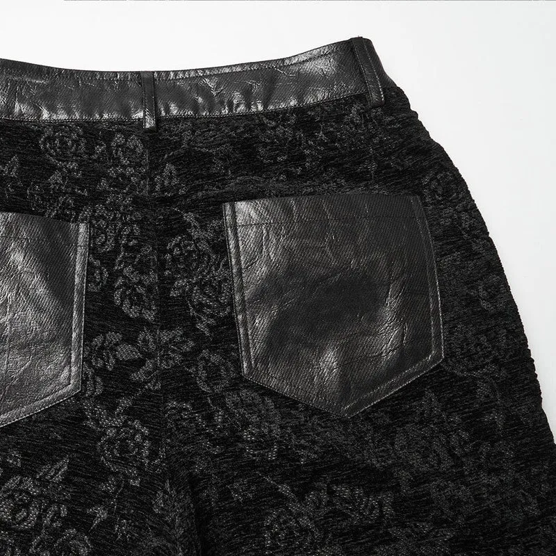 Schlaghose mit Punk-Jacquard-Schnalle für Damen