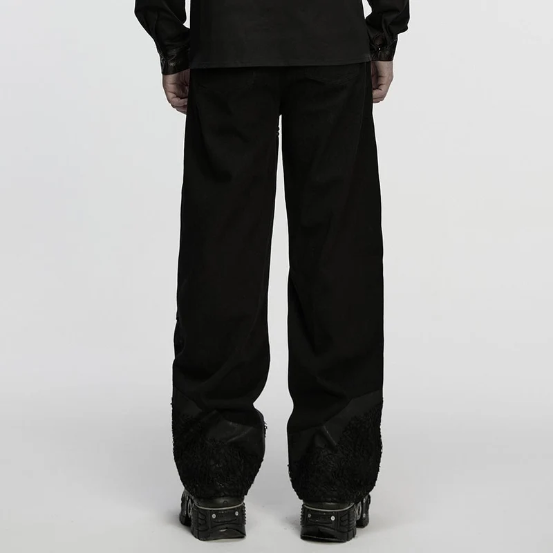 Herrenhose mit Punk-Nieten und Ösenschnalle