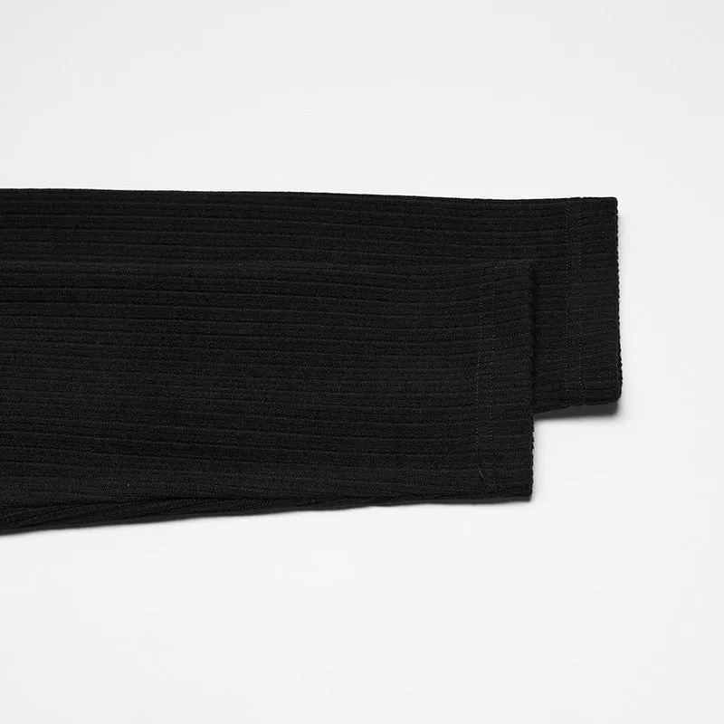 Herren-Top mit Punk-Schnallenriemen und Stehkragen