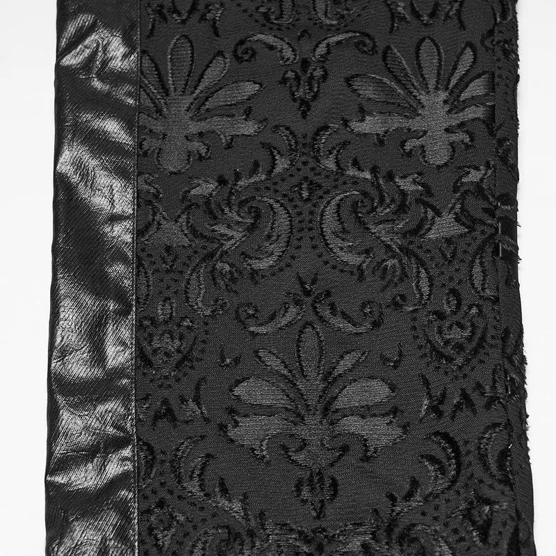 Gothic-Hose mit floraler Stickerei und Schnallenriemen für Herren