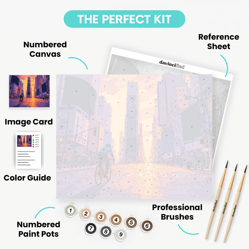 Dawn Ride Times Square - Paint by Numbers Kit