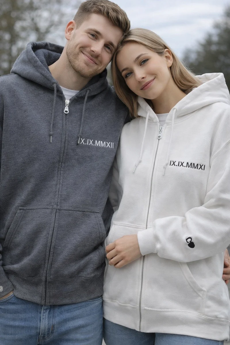 Partner Pullover Römische Zahlen