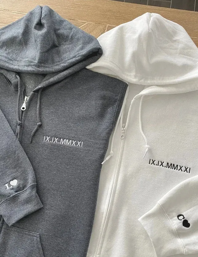 Partner Pullover Römische Zahlen