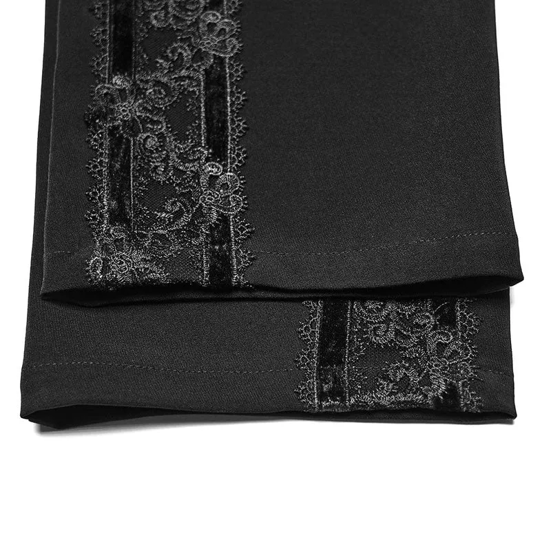 Gothic-Hose mit bestickter Spitze und Schnalle für Herren