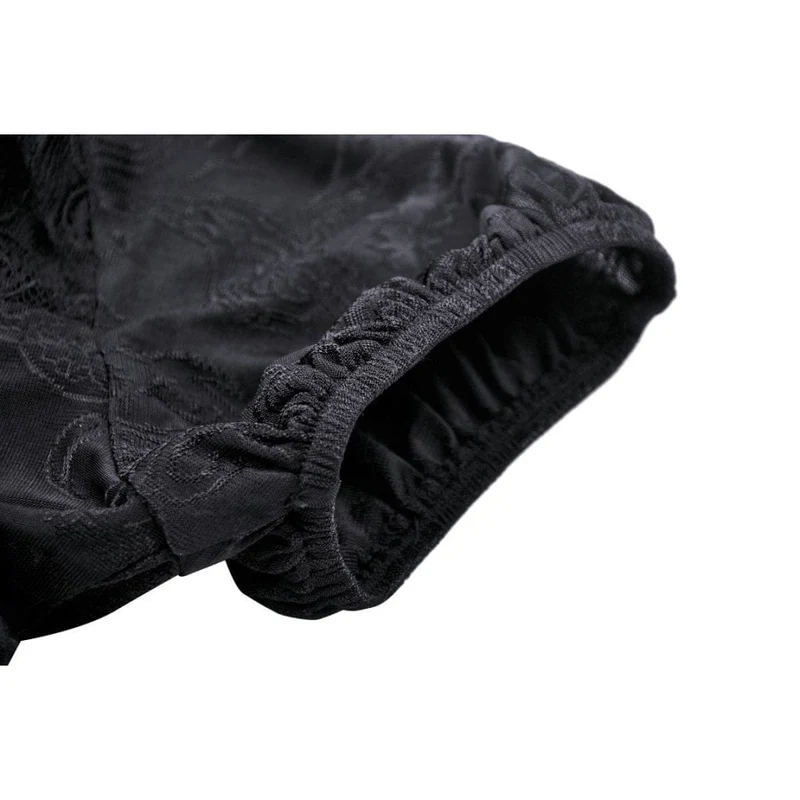 Damen-Gothic-Hemd mit Ausschnitt und Spitzenspleiß