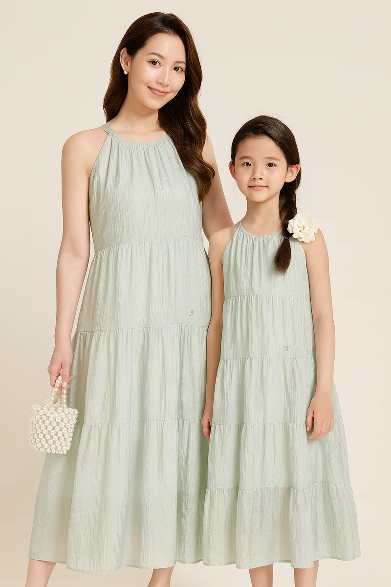 Mutter Tochter Kleid Strampler