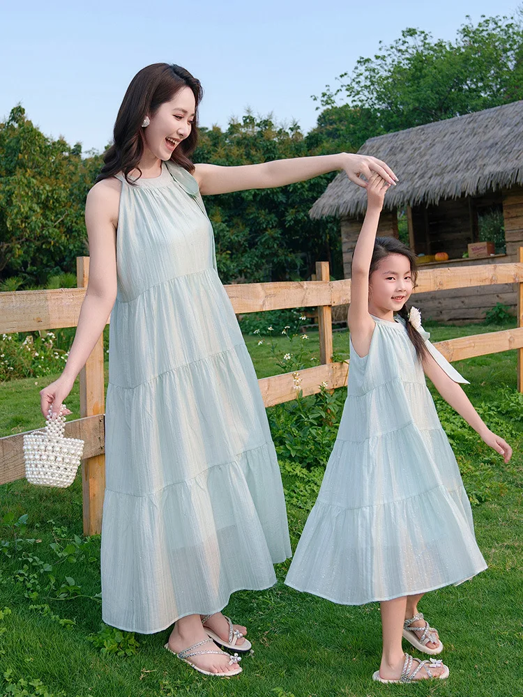 Mutter Tochter Kleid Strampler