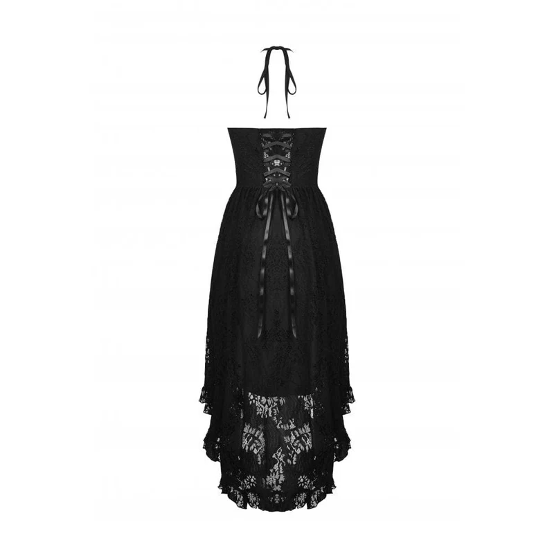 Gothic-Schwalbenschwanz-Blumenspitzenkleid für Damen