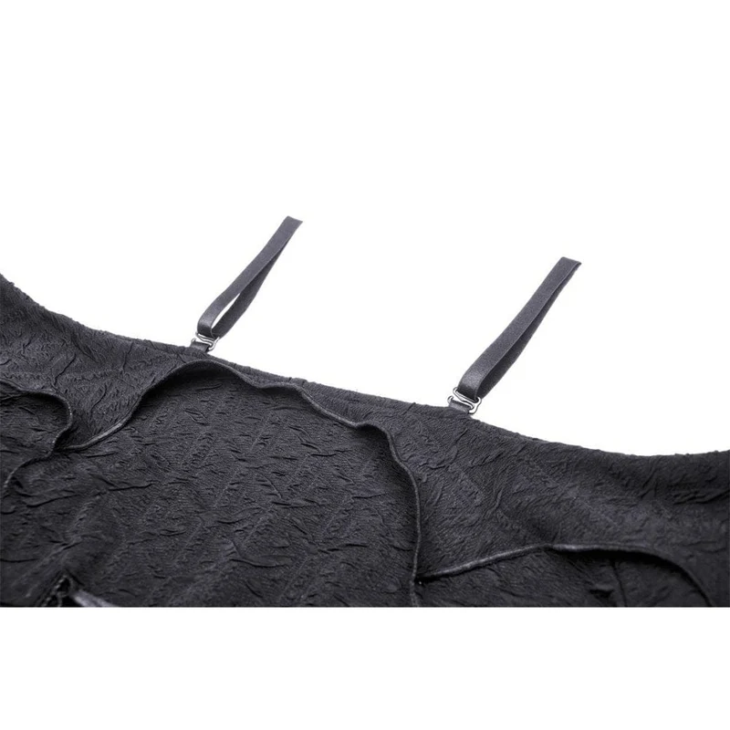 Gothic Off-Shoulder-Crop-Top mit ausgestellten Ärmeln für Damen