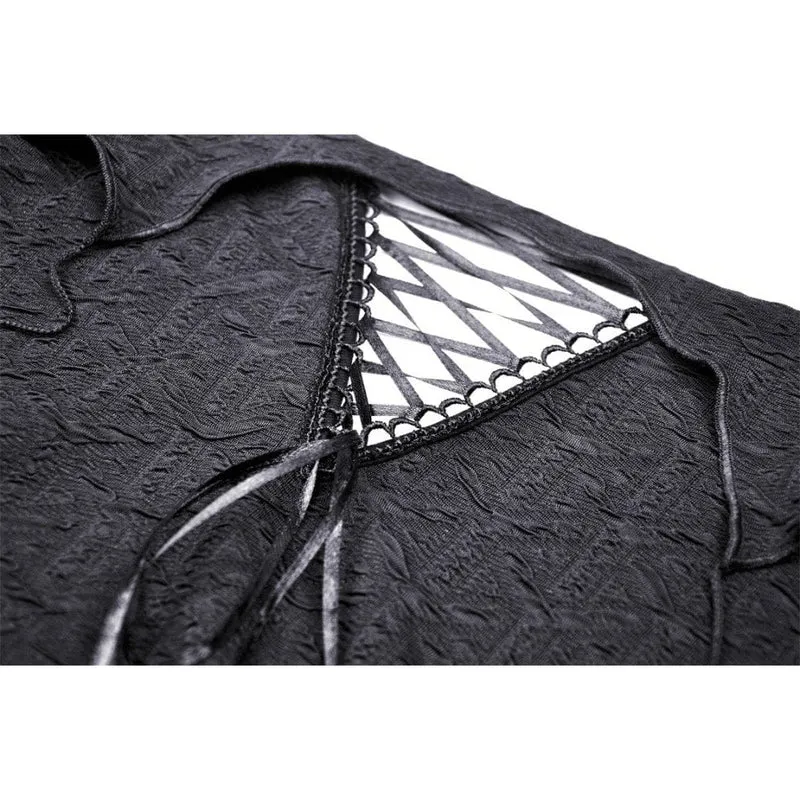 Gothic Off-Shoulder-Crop-Top mit ausgestellten Ärmeln für Damen
