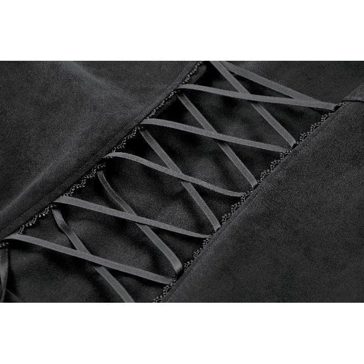 Gothic-Mantel mit unregelmäßigem Zweireiher und Schnallenriemen für Damen
