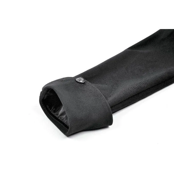 Gothic-Mantel mit unregelmäßigem Zweireiher und Schnallenriemen für Damen