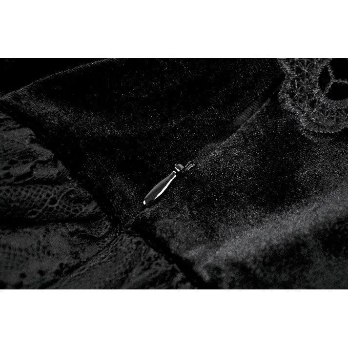 Gothic-Kuchenrock mit Stickerei und hoher Taille für Damen