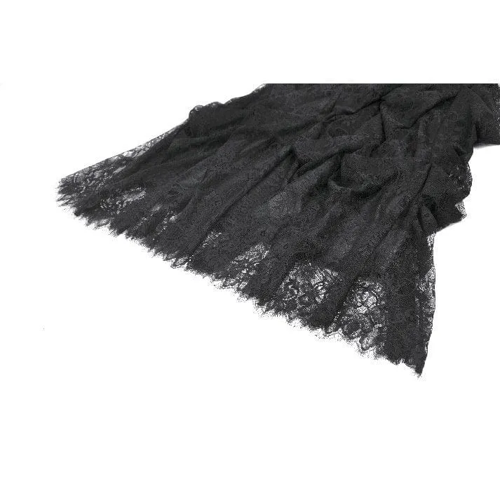 Gothic-Kuchenrock mit Stickerei und hoher Taille für Damen