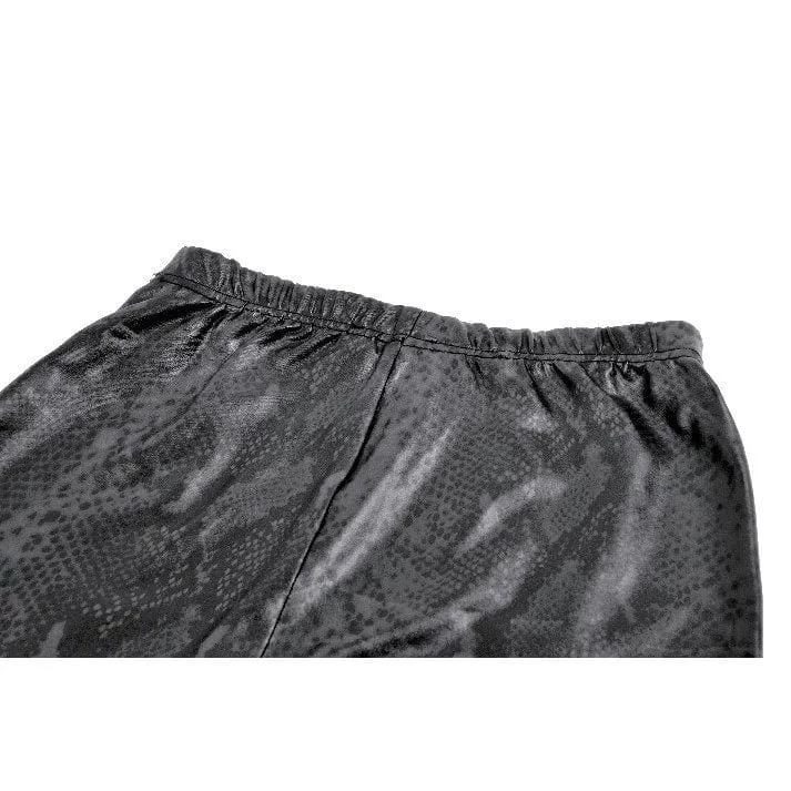 Punk-Schlangenhaut-Mesh-Splice-Hose mit Rautenstruktur für Damen