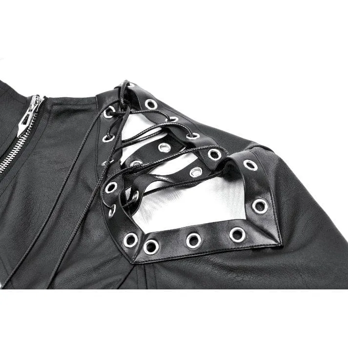 Punk-Umhang mit asymmetrischem Schnallenriemen und Cut-Outs für Damen