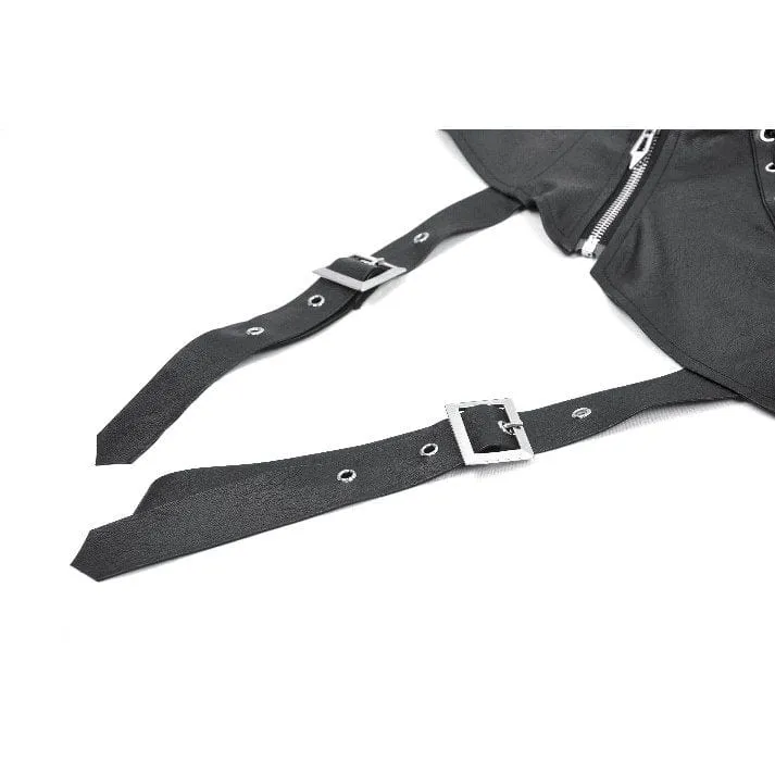 Punk-Umhang mit asymmetrischem Schnallenriemen und Cut-Outs für Damen