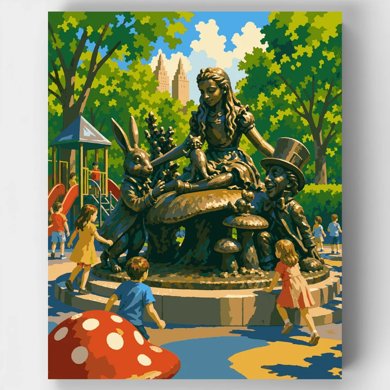 Alice in Wonderland Bronze - Paint by Numbers Kit