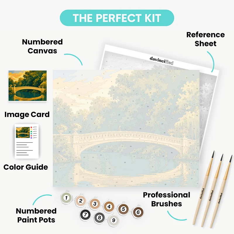 Bow Bridge Golden Hour - Paint by Numbers Kit