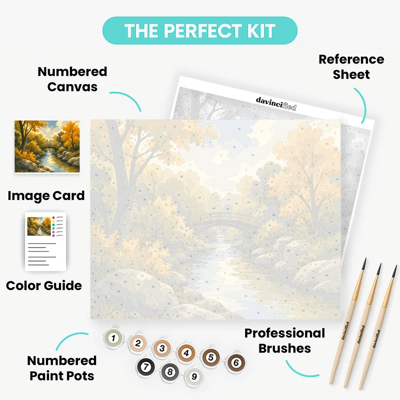 Ramble Footbridge Stream - Paint by Numbers Kit