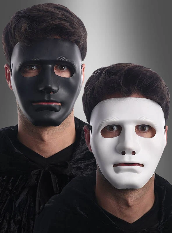 Neutrale Gesichtsmaske schwarz oder weiß