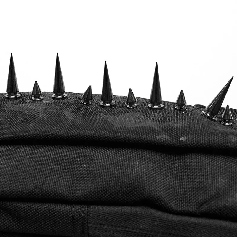 Damen-Umhängetasche im Punk-Militärstil mit Nieten