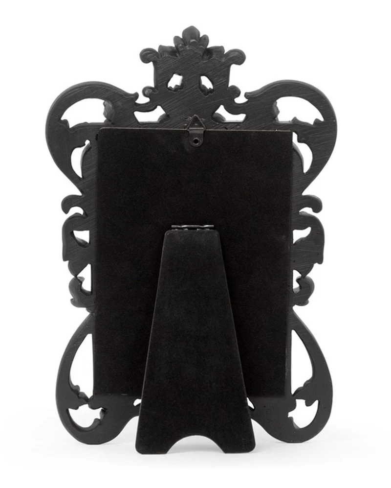 Schwarzer Gothic Barock Spiegel 26,5cm