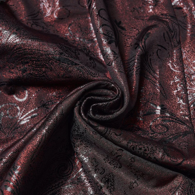 Gothic Schlaghose mit Blumenmuster für Damen in Rot