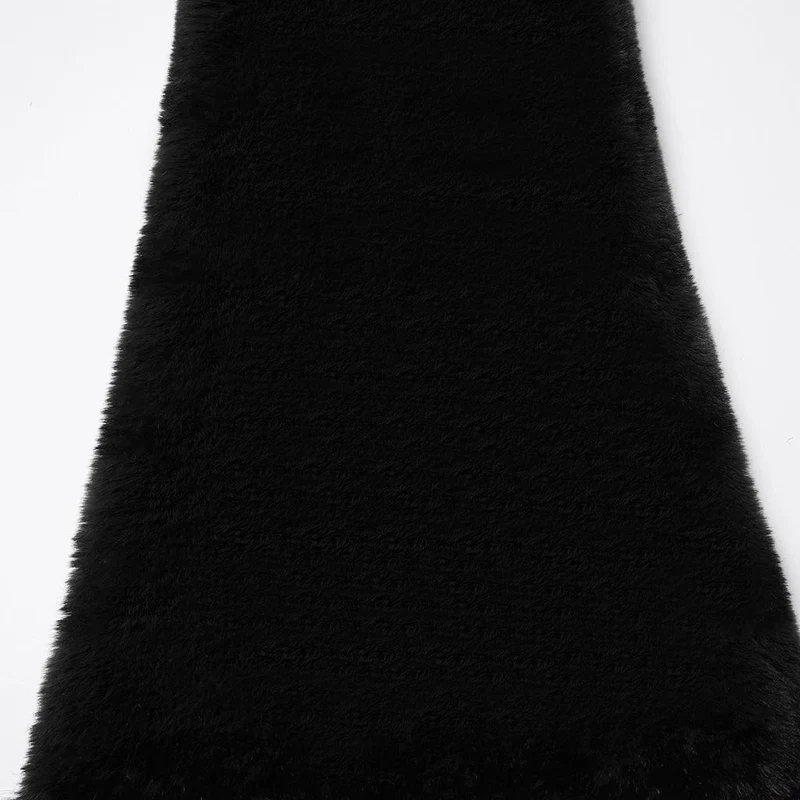 Damen Punk Schnalle Riemen Kunstpelz Beinlinge Schwarz